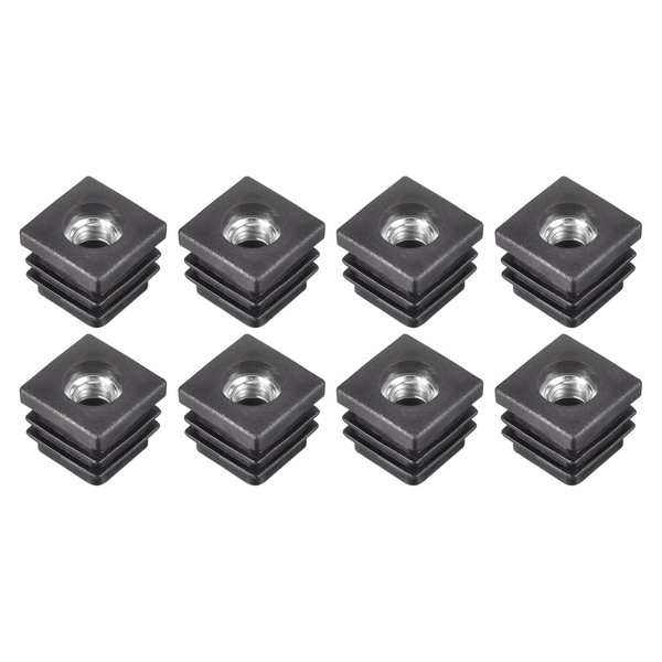 uxcell 8Pcs Inserts for Square Tubes with M8 Thread, for