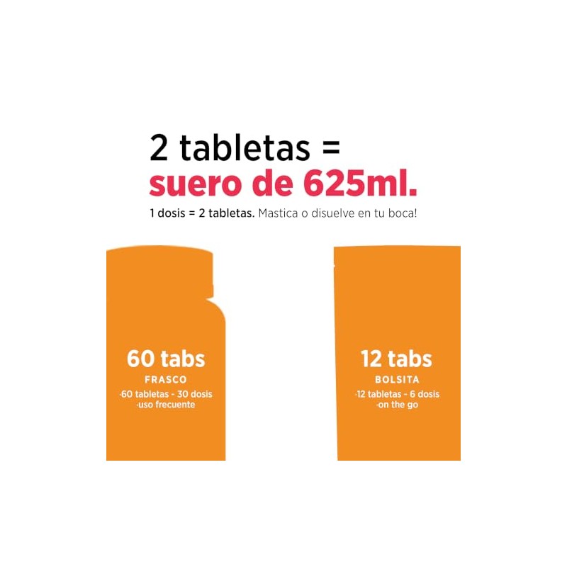 Electrolitos Masticables Naranja Dosis
