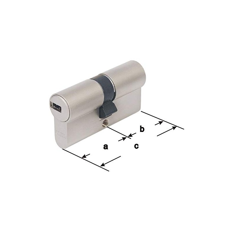 ABUS EC660 Profil-Doppelzylinder Länge (a/b) 40/40mm (c=80mm) mit 6 Schlüssel,