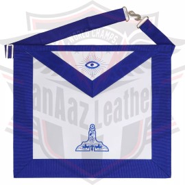 MASONIC MASTER APRON AND GOLDEN JEWEL COLLAR HANDMAD EMBROIDERED APRON BAG
