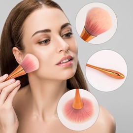 2 Pack Nail Dust Brush Acrylic Brush Cleaner Nail Brushes for Cleaning Dust Dip Powder Brush Soft Large Makeup Brush Fluffy Blush Brush Nail Clean Up Brush Manicure Brush Tools