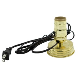 Creative Hobbies® Mason Jar Lamp Making Kit is Pre-Wired and Easy to Use! Gold Color Lid & Socket