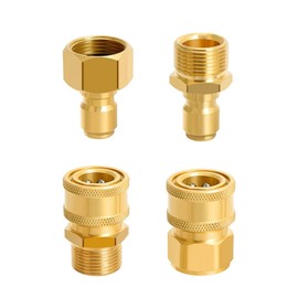 4 x M22-15mm to 3/8" Quick Release Swivel Fittings, Pressure Washer Adapter Set, 3/8 Quick Connect Pressure Washer, Pressure Washer Hose Pipe Fittings Accessories