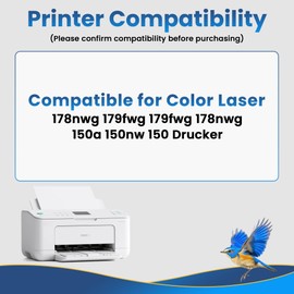 Jhaan 117A W2072A Yellow with Chip Compatible with HP 117A Toner Compatible with HP Color Laser MFP 178nwg 178nw 150nw 179fwg 179fnw (Pack of 1)