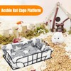 Acshio Rat Cage Platform, Metal Basket Rat Hammock with Mat,