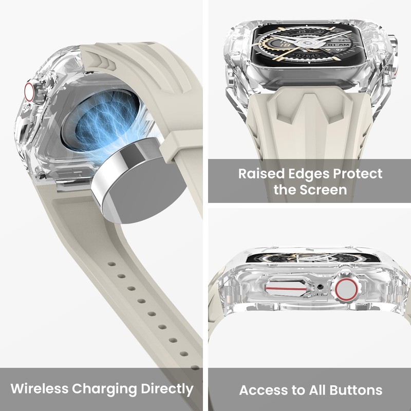 Delidigi Rugged Clear Protective Case with TPU Strap