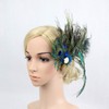 Frcolor 1920 Peacock Feather Hair Clip Gatsby Flapper Peacock Feather