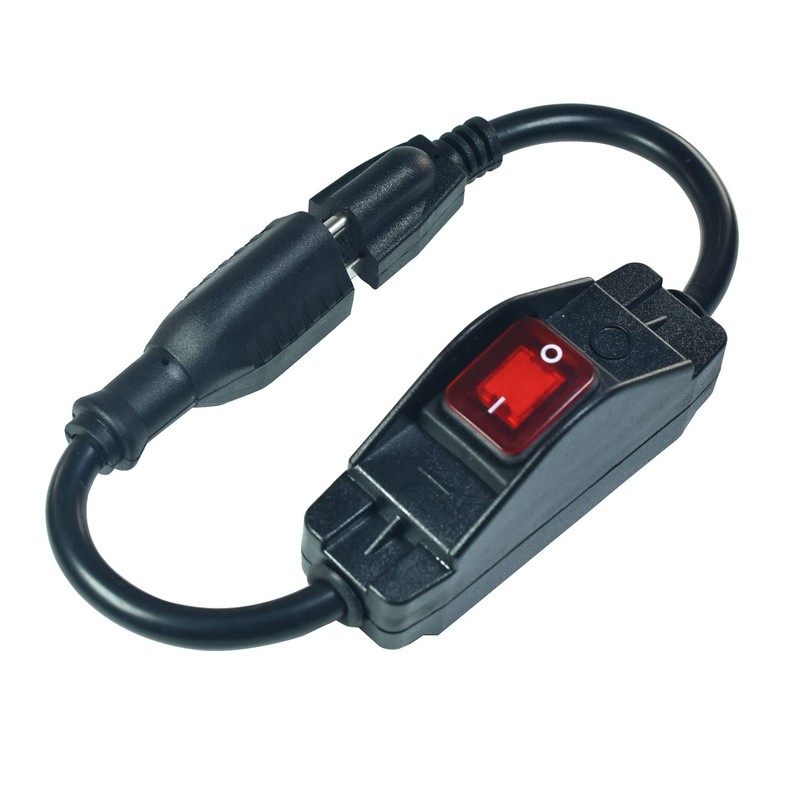 Black 3 Prong Extension Cord with Waterproof Switch，14AWG Heavy Duty