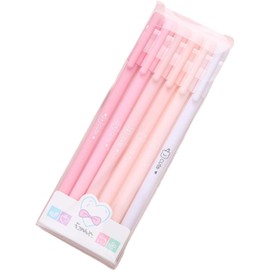 Creative Morandi Color Neutral Pen, Box Set of 6 Water Pens, 0.5mm Black Ink Pen, Retro Stationery Office Supplies Signature Pen (Pink Series)