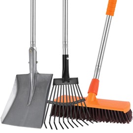 Chicken Poop Scooper Shovel Rake Scrub Brush for Chicken Coop Supplies Accessories for Cleaning