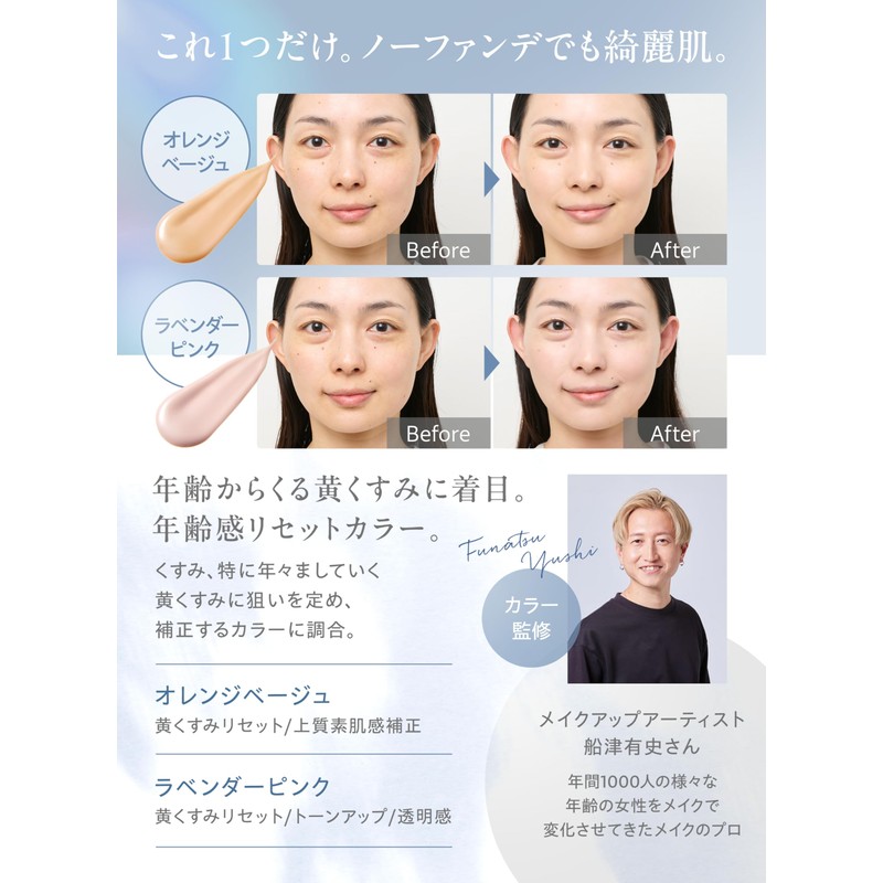 Nippon Sheng Colored UV Base Cream 51 Orange Beige SPF