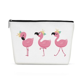 Flamingo Gifts, Pink Flamingo Makeup Bag, Flamingo Decor Stuff Summer Vacation Cosmetic Bag for Women Flamingo Lovers Dance Girls Birthday Christmas Graduation Friendship Travel Toiletry Bag