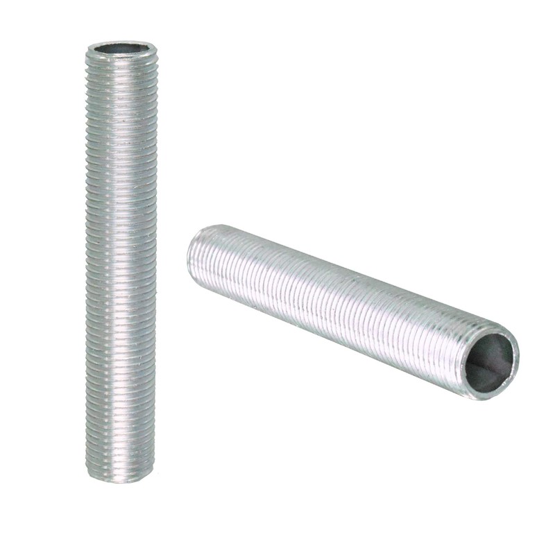Iron thread M10x1 length 80mm galvanized, lamppipe, connection pipe, thread