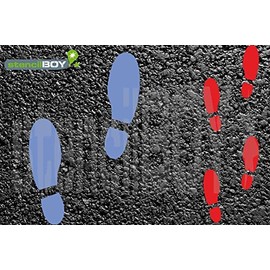 Shoe Print Footprint Floor Marking Stencils Set 1 (Left/Right)