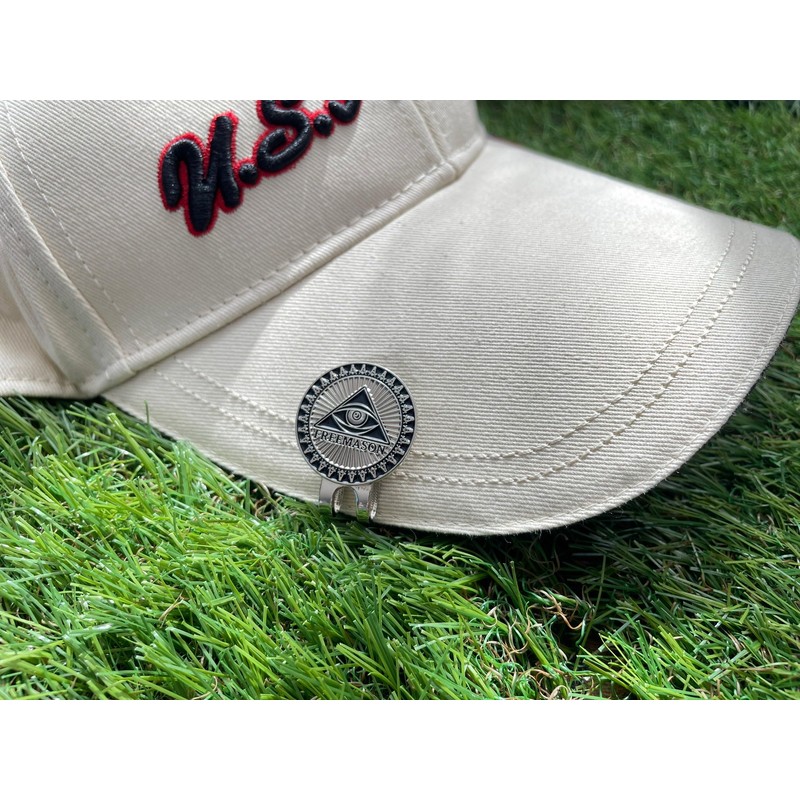 Don Flyee Golf Marker Magnet Masonic Emblem Alloy Hat Clip