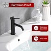 SUMERAIN Matte Black Bathroom Sink Faucet Single Handle Single Hole