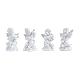 JSDDE Set of 4 Mini Angel Figurines Decorative Beautiful Angel Figures Each 6 cm Guardian Angel Sweet Table Decoration Wedding Gift