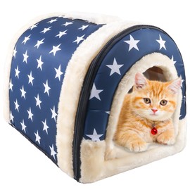 Cat House for Outdoors: 2 in 1 Pet House and Sofa, Winterproof, Waterproof, Warm Cat Cave, 37 x 32 x 30 cm, Non-Slip, Foldable, Soft, Warm Dog Cat, Cat Cave, Animal Shelter for Stray Pets