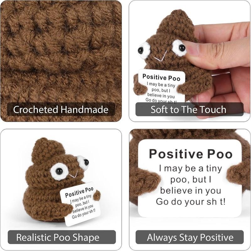 Cute Crochet Poo, Funny Gag Gift, Positive Poo Toy, Best