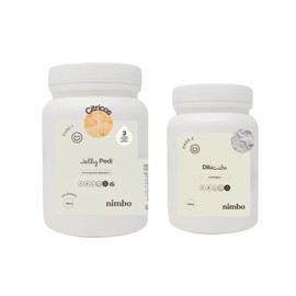 NIMBO Jelly Pedi o Jelly Spa (Gelatina de Pies) con Dilución Mineral, para 25 Servicios, Ideal para Pre-tratamiento de Pedicura y Terapia de Spa para Pies, Cítricos
