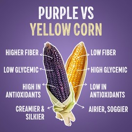 Purplesful Purple Corn Popcorn, Silkier, Creamier & Healthy Popcorn, Vegan-Friendly, Non-GMO, Flavorful Popped Corn Gourmet Snack, Vegan Cheddar, Big Bulk Pack - 4.8 Oz Per Pack (Pack of 3)