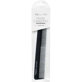 TERMIX - Peine Profesional Fibra de Carbono 824 de 19 cm Antiestático y Resistente a Altas Temperaturas Doble Línea de Púas Gruesas y Separadas Ideal para Corte, Desenredado y Peinado Profesional