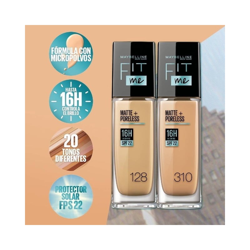 Base de maquillaje Maybelline New York Fit Me! matte +