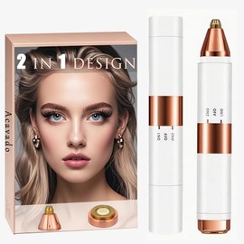 2-in-1 Dual Head Eyebrow Trimmer & Flawless Facial Hair Removal for Women, Painless & Gentle Facial Hair Remover for Brows, Chin, Upper Lip, Cheeks, Type-C Charging for Women W731