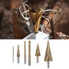 6Pcs/Set Spiral Grooved Step Drill Bit Hex Shank Stepped Drills