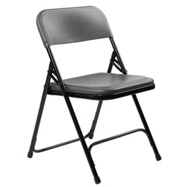 National Public Seating (4 Pack NPS 800 Series Premium Lightweight Plastic Folding Chair, Charcoal Slate