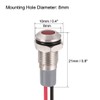 uxcell Signal Indicator Lights AC/DC 12V-24V 8mm Panel Mount Red
