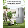 Brightown-Plant-Caddy-with-Wheels Heavy Duty, Ergonomic Plant Dolly for Elderly Gardeners with