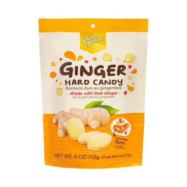 Prince of Peace Ginger Hard Candy with Center-Filled Ginger Burst,