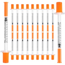 HOCUCHELAND 20 Pack 0.5ml Plastic Dispensing Measuring Tool, Individually Wrapped, 31G 8mm, Ultra Fine Lab Dispensers, Multiple Uses Laboratory Accessories for PET Feeding Liquid Separation Lab Measuring Supplies