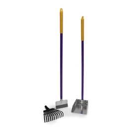 MPP Dog 3 Piece Durable Lightweight Waste Pickup Set Spade Rake and Scoop