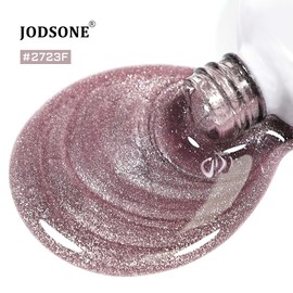 JODSONE 16.5ml Cat Eye Gel Nail Polish Pink Purple Glitter Magnetic Reflective Translucent at Home Salon Design Need U V Curing