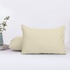 Oxford Homeware Cream Pillow Cases 2 Pack Brushed Microfiber –