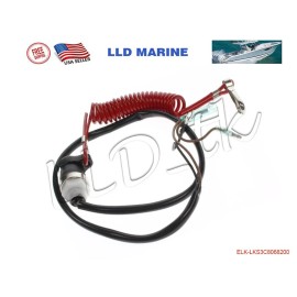 LLD_TK Emergency Stop Safety Kill Switch Lanyard Tohatsu Outboard 3C8068200 3C8-06820-0