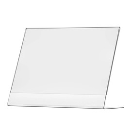Marketing Holders Large Sign Holder Poster Display 14” x 11” Horizontal Table Tent Clear Acrylic Advertisement Notice Announcement Holder Pricing Menus Document Flyer Media Ad Promotional Signage