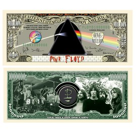 American Art Classics Pack of 5 - Pink Floyd Million Dollar Collectible Bill - Limited Edition Collectible Novelty Million Dollar Bill - Great Gift for Floyd Fans Fantasy Notes