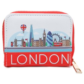 Puckator London Icons Zip Around Small Wallet Purse - Ladies Women's Womens Slim Purses Wallets Wallet for Women - Coin Pouch Purse Men - Card Holder with Zip - Small Cash Wallet Bag Bags UK