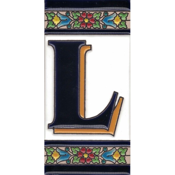 Outdoor Door Numbers Enamelled Ceramic Hand Painted with Dry Cord