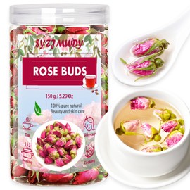 Premium Dried Rose Buds, 150g/5.29oz Edible Rose Petals Loose Tea, Direct From Source Red Rose Tea, Dried Flowers for Tea Baking Crafts Cocktail Wedding.