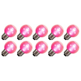 Vickerman 511435 - G50 Medium Screw Base Pink LED (10 pack) Christmas Light Bulbs (X17G5009)