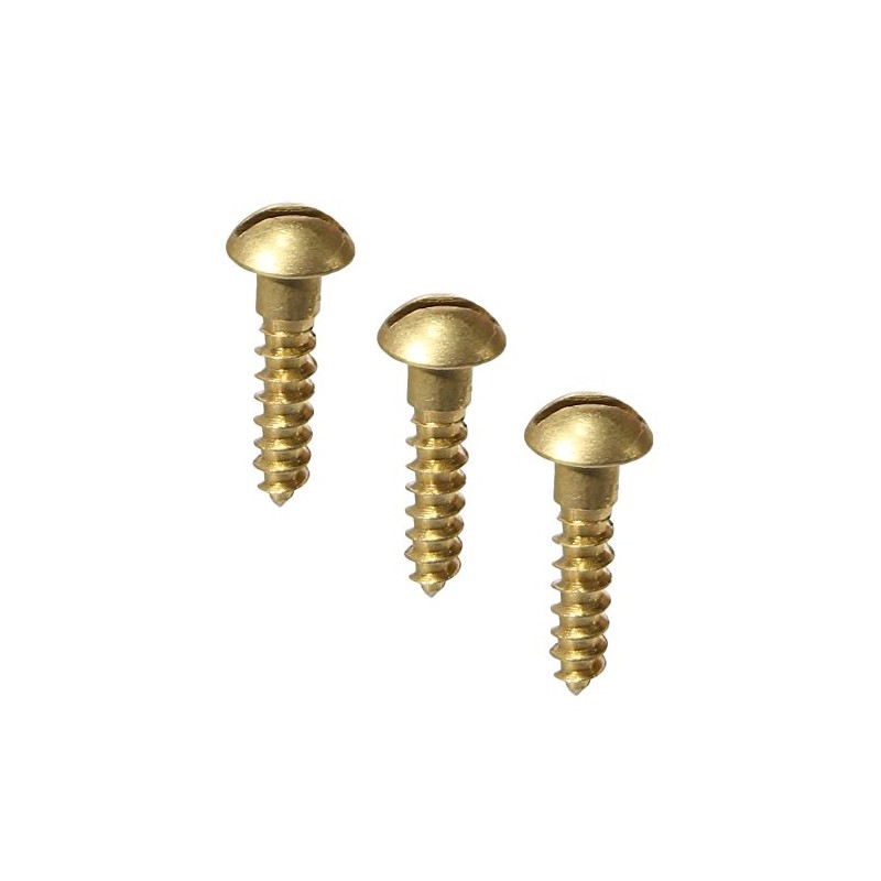 #3 x 3/4" Solid Brass Round Head Wood Screw Qty