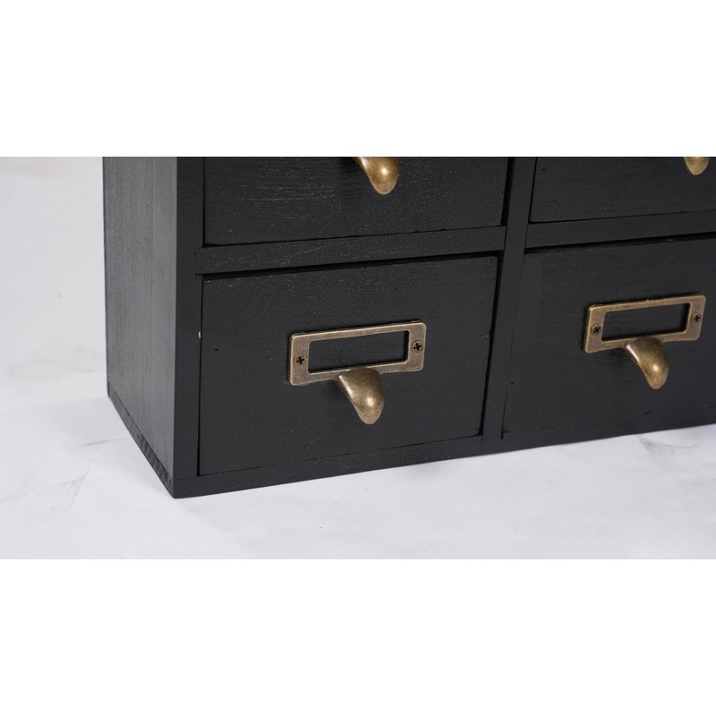 Fetcoi Apothecary Cabinet with 12 Drawers, Library Card Catalog Cabinet