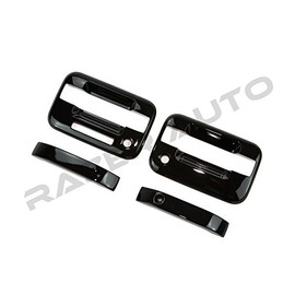 Razer Auto Gloss Black Door Handle Cover 2D W/Keypad & W/Passenger Keyhole for 04-14 Ford F150