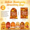 24 Pcs Thanksgiving Gift Bags with Drawstring Canvas Party Favor