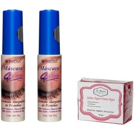 Prosa 4 en 1  2 Pack Mascara Pestañas Rimel Varios Modelos  1 Jabón 50g La Artesanal (Clásico Azul)