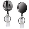 Key Fob Extendable Steel Cable, Pack of 2 Key Ring,